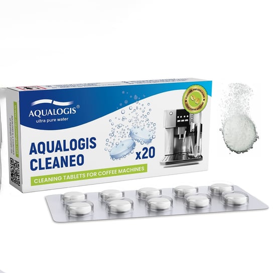 Aqualogis Cleaneo Tabletki do czyszczenia i odtłuszczania automatycznych ekspresów kawy 20 szt. Aqualogis