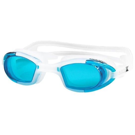 AquaSpeed, Okulary pływackie, Marea, białe z jasnoniebieskimi szkłami Aqua-Speed