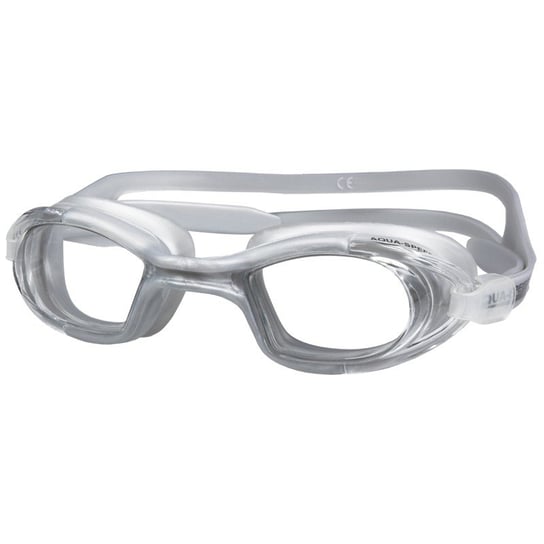 AquaSpeed, Okulary pływackie, Marea, srebrne z jasnymi szkłami Aqua-Speed