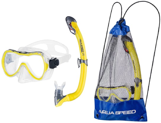 AquaSpeed, Zestaw do nurkowania, żółty, rozmiar uniwersalny AquaSpeed