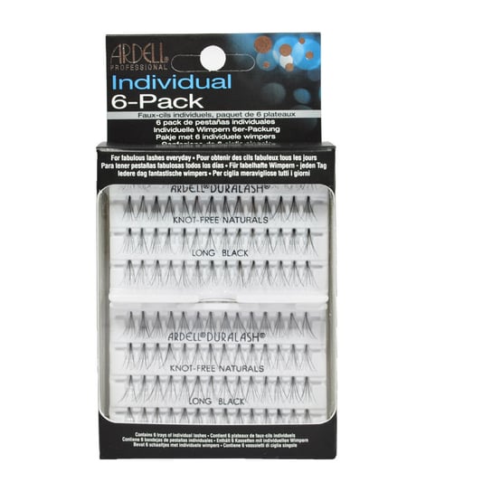 Ardell, Individual 6-pack, kępki rzęs Long Black, 56 szt. Ardell