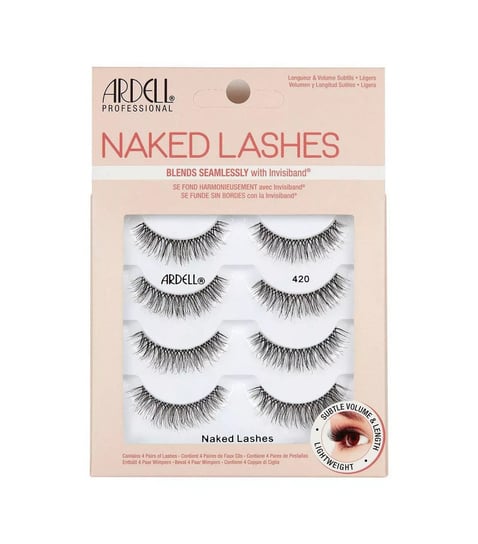 Ardell Naked Lashes Multipack sztuczne rzęsy na pasku 420 black 4 pary Ardell