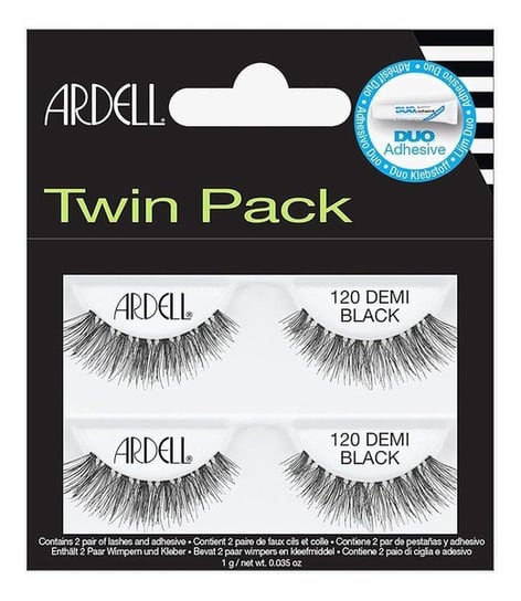 Ardell, Twin Pack 120, sztuczne rzęsy Black, 2 pary Ardell