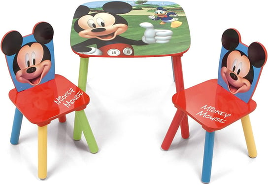 Arditex, Myszka Miki, Drewniany stolik + dwa krzesełka dla dzieci Arditex