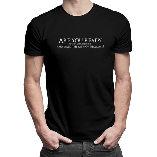 Are you ready to leave your life behind - męska koszulka dla fanów gry Assassin's Creed Mirage Koszulkowy