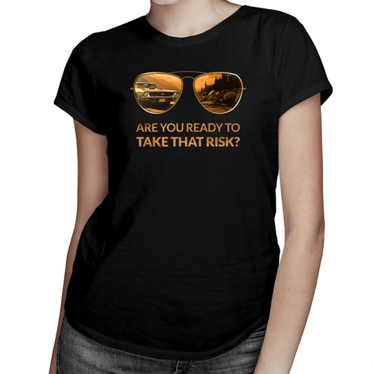 Are you ready to take that risk? - damska koszulka dla fanów serialu Poker Face Koszulkowy