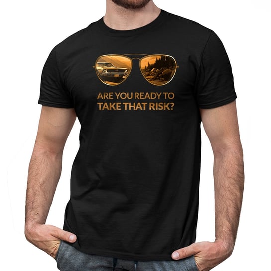 Are you ready to take that risk? - męska koszulka dla fanów serialu Poker Face Koszulkowy
