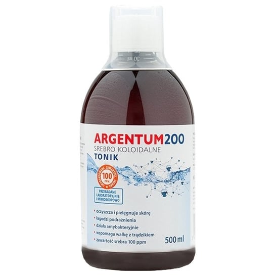 Argentum200, Srebro koloidalne, tonik 100 ppm, 500 ml Argentum200