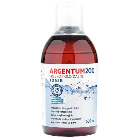 Argentum200, Srebro Koloidalne, tonik 25 ppm, 500 ml Argentum200