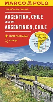 Argentyna, Chile, Urugwaj. Mapa 1:4000000 Opracowanie zbiorowe