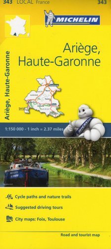 Ariege, Górna Garonna. Mapa 1:150 000 Michelin Travel Publications