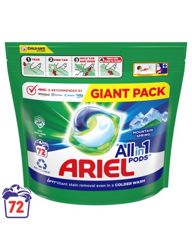 Ariel All In 1 Pods Kapsułki Do Prania Moutain Spring Giga Pack 72 Szt. P&G