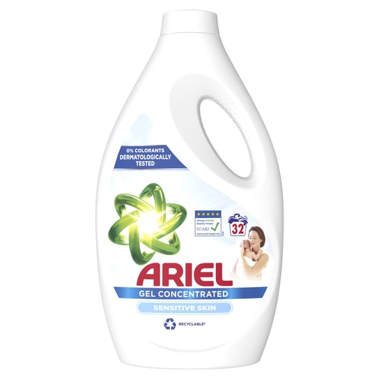 Ariel Sensitive Skin Płyn Do Prania, 1.760L, 32 Prania Ariel