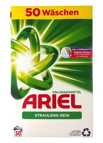 Ariel Strahlend Rein 3,250 Kg - 50 Prań -Uniwersalny Ariel