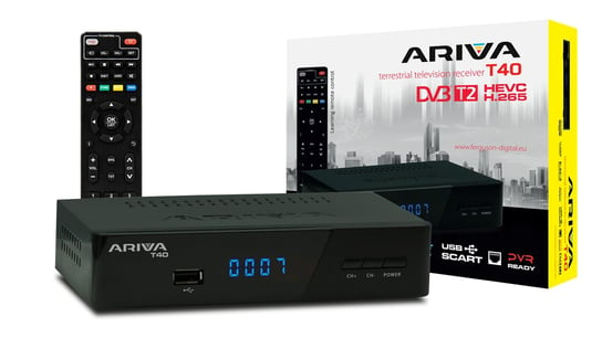 ARIVA T40 - dekoder telewizji naziemnej DVB-T2 H.265 HEVC Ferguson