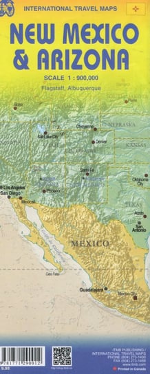 Arizona Nowy Meksyk mapa samochodowa 1:900 000, ITMB Opracowanie zbiorowe