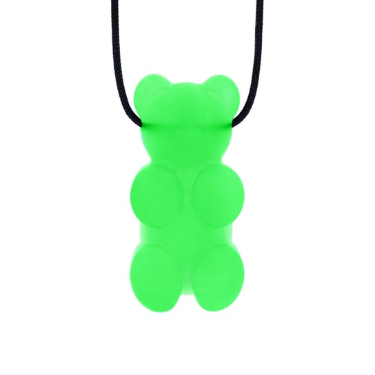 ARK Gummy Bear - Gryzak Naszyjnik w kształcie Misia Transparentny Zielony - Bardzo Miękki Ark Therapeutic