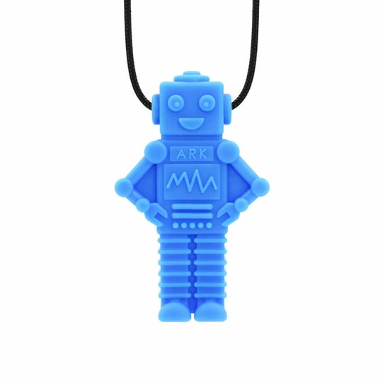 ARK RoboChew Gryzak Logopedyczny Wisiorek w kształcie Robota Niebieski - Twardy Ark Therapeutic