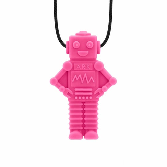 ARK RoboChew Gryzak Logopedyczny Wisiorek w kształcie Robota Różowy - Miękki Ark Therapeutic