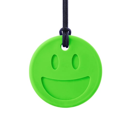 ARK SMILEY FACE Gryzak Terapeutyczny Naszyjnik Zielony - Miękki Ark Therapeutic