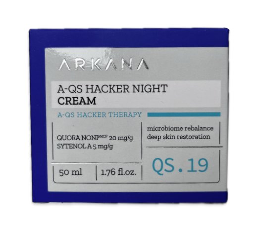 Arkana, A-QS Hacker, Krem na noc regulujący mikrobiom skóry, 50 ml Arkana