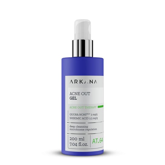 Arkana, Acne Out, Żel oczyszczająco - regulujący mikrobiom skóry, 200 ml Arkana