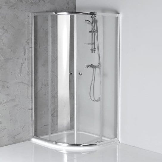 ARLETA kabina prysznicowa półokrągła 900x900mm, szkło czyste Inna marka