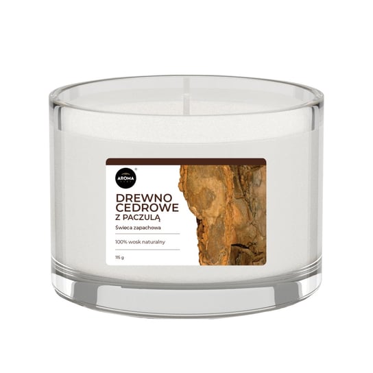 Aroma Home Basic, świeca zapachowa, Drewno cedrowe z paczulą, 115 g Aroma Home