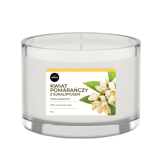 Aroma Home Basic, świeca zapachowa, Kwiat pomarańczy z eukaliptusem, 115 g Aroma Home