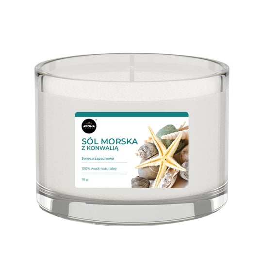 Aroma Home Basic, świeca zapachowa, Sół morska z konwalią, 115 g Aroma Home