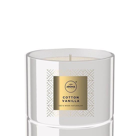 Aroma home, Elegance Series, świeca zapachowa, Cotton Vanilla, 115 g Aroma Home