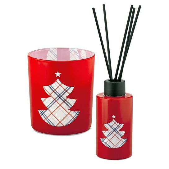 Aroma Home Merry Christmas Joy Box Apple & Cinnamon - Candle 130G & Sticks 100Ml Aroma Home