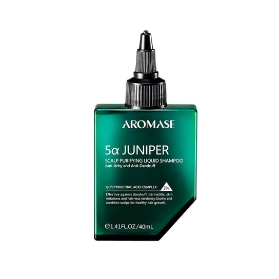 Aromase, Szampon płyn oczyszczający skórę głowy - 5α Juniper Scalp Purifying Liquid Shampoo, 40ml Aromase