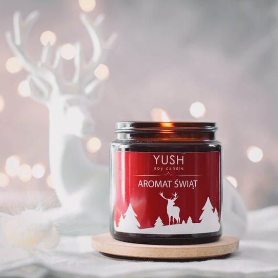 Aromat Świąt – Świąteczna Świeca Sojowa Yush