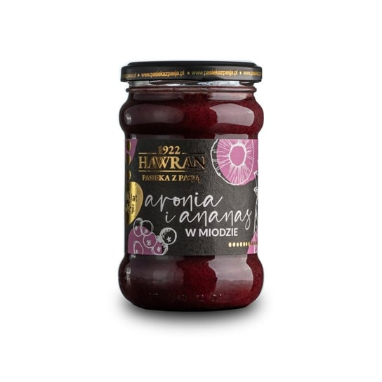 Aronia I Ananas W Miodzie Wielokwiatowym 370G, Pyszny, Słodki, Nierozgrzewany, 100 Lat Tradycji, Zdrowy Pasieka z Pasją Hawran