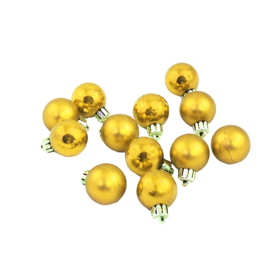 Arpex, Bombki nietłukące w tubie 3 cm (12 szt.) złote Arpex