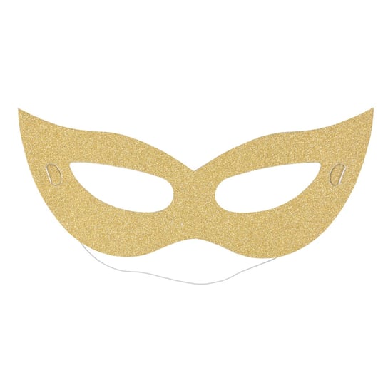 Arpex, maski brokatowe Celebrate!, złote, 6 sztuk Arpex