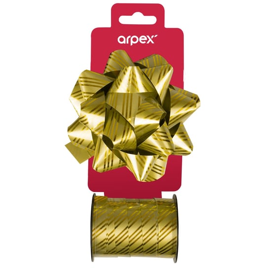 Arpex, Zestaw do dekoracji prezentów w paski złoty Arpex