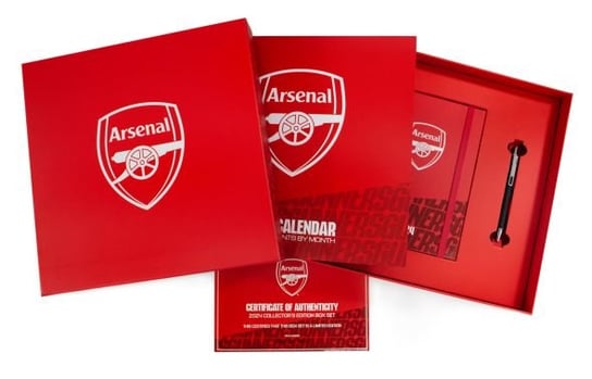 Arsenal FC - grający zestaw na prezent długopis, kalendarz, pamiętnik 2024 Danilo