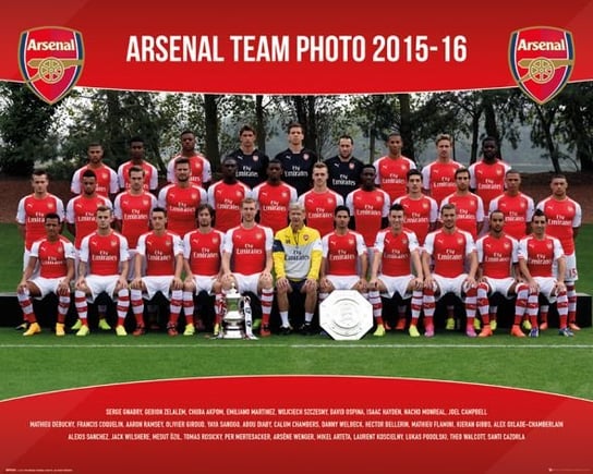 Arsenal Londyn - Drużyna 15/16 - plakat 50x40 cm Arsenal FC
