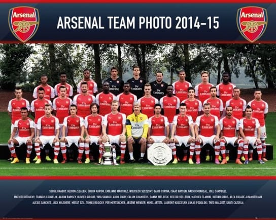 Arsenal Londyn Zdjęcie Drużynowe 14/15 - plakat 50x40 cm Arsenal FC
