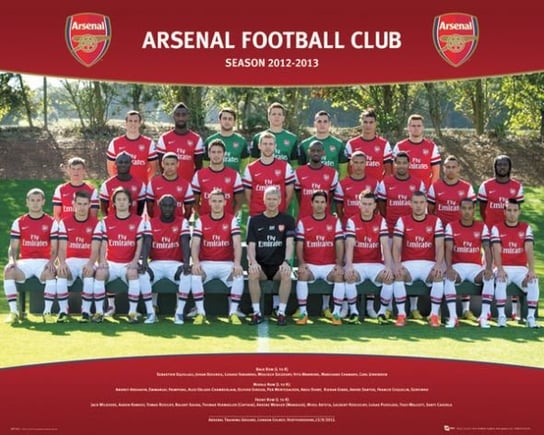 Arsenal Team 2012/2013 - plakat 50x40 cm 50x40 cm Arsenal FC