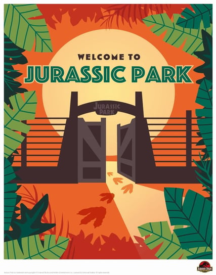 Art Print Limitowany Plakat - Jurassic Park Fanattik