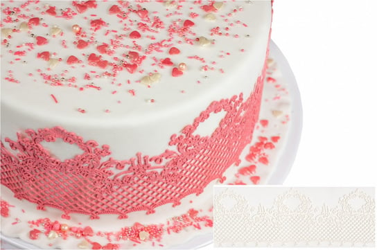 Art-Sweet, Dekoracje do tortu, koronka cukrowa, biała, Jasmine Art-Sweet