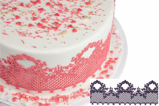 Art-Sweet, Dekoracje do tortu, koronka cukrowa, fioletowa, Jasmine Art-Sweet