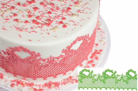 Art-Sweet, Dekoracje do tortu, koronka cukrowa, jasnozielona, Jasmine Art-Sweet