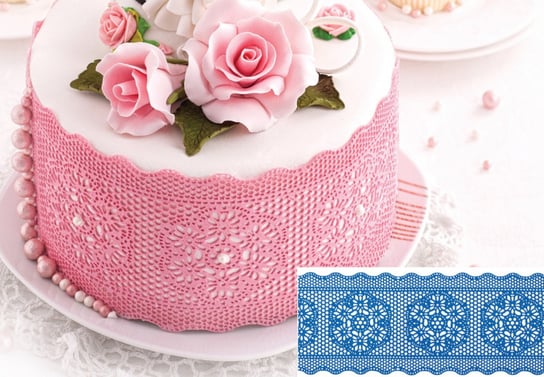 Art-Sweet, Dekoracje do tortu, koronka cukrowa, niebieska, Daisy Art-Sweet