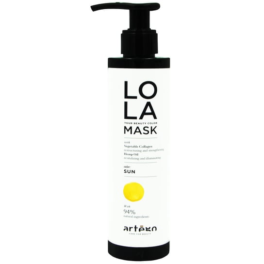 Artego, Lola, Mask Sun, maska tonująco-regenerująca do włosów jasnych i w odcieniu platynowego blondu, 200 ml Artego