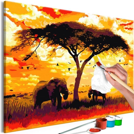 Artgeist, zestaw kreatywny, obraz do samodzielnego malowania - Afryka o zachodzie słońca ARTGEIST