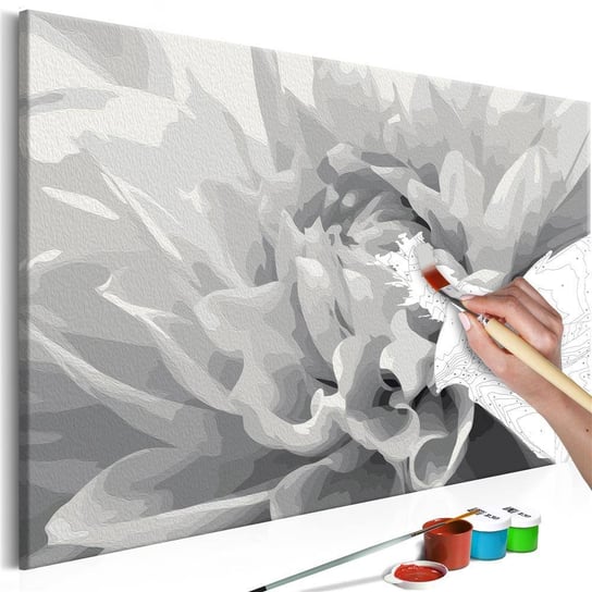 Artgeist, zestaw kreatywny, obraz do samodzielnego malowania - Czarno-biały kwiat ARTGEIST